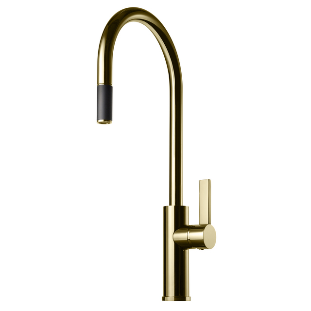 KÖKSBLANDARE ARM185 UTDRAGBAR PIP HONEY GOLD | Beijerbygg Byggmaterial